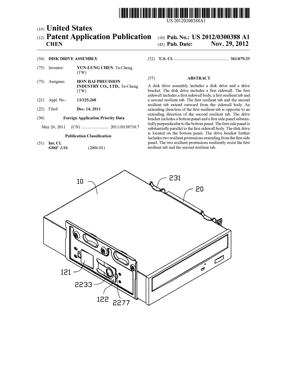 DISK DRIVE ASSEMBLY - diagram, schematic, and image 01