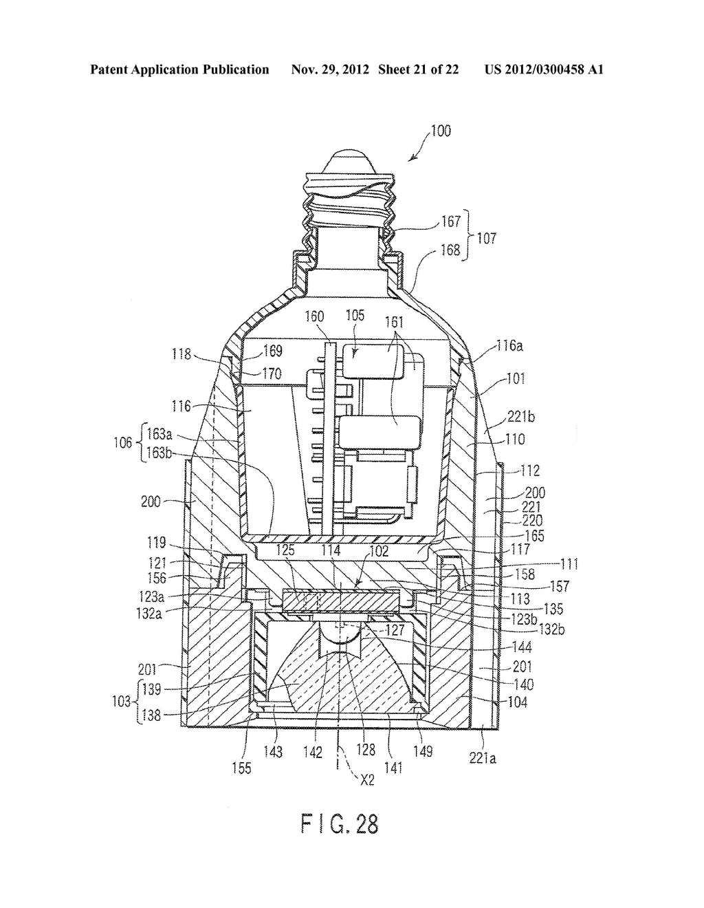 Lamp Having Outer Shell to Radiate Heat of Light Source - diagram, schematic, and image 22