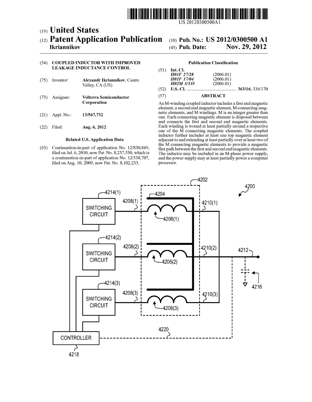 Coupled Inductor With Improved Leakage Inductance Control - diagram, schematic, and image 01