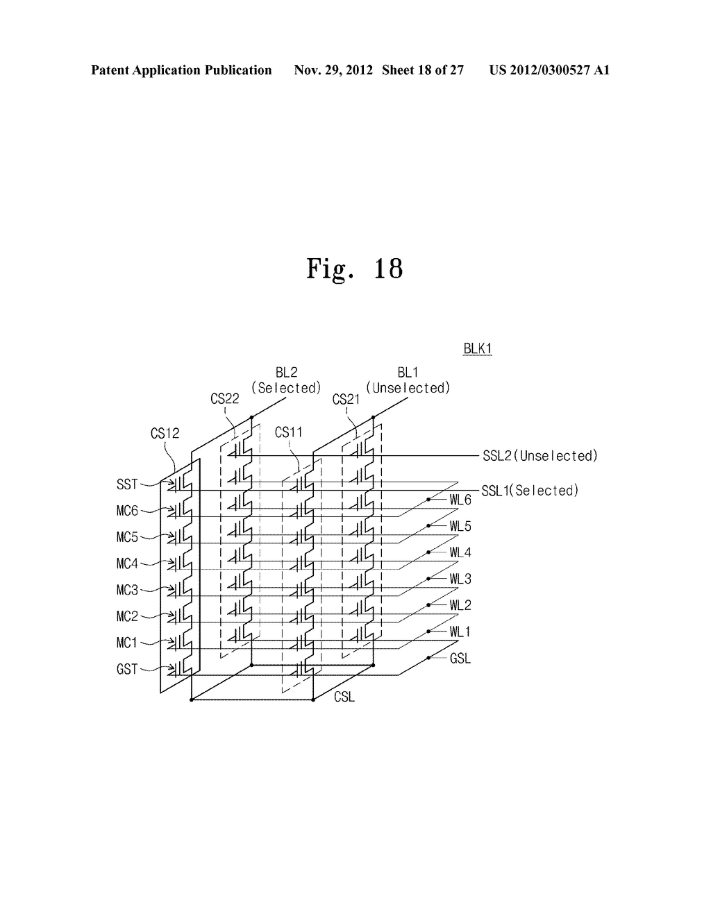 NONVOLATILE MEMORY INCLUDING PLURAL MEMORY CELLS STACKED ON SUBSTRATE - diagram, schematic, and image 19