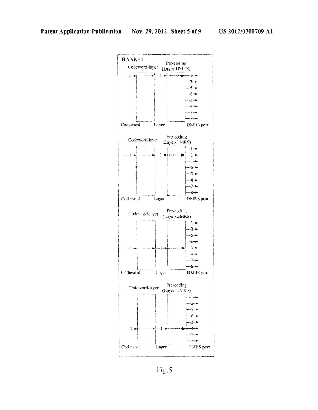 METHOD OF AND APPARATUS FOR MAPPING TO DEMODULATION REFERENCE SIGNAL PORT - diagram, schematic, and image 06