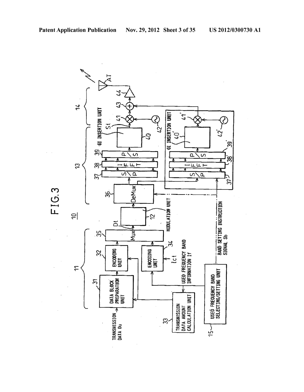 COMMUNICATIONS APPARATUS AND COMMUNICATIONS SYSTEM USING MULTICARRIER     TRANSMISSION MODE - diagram, schematic, and image 04