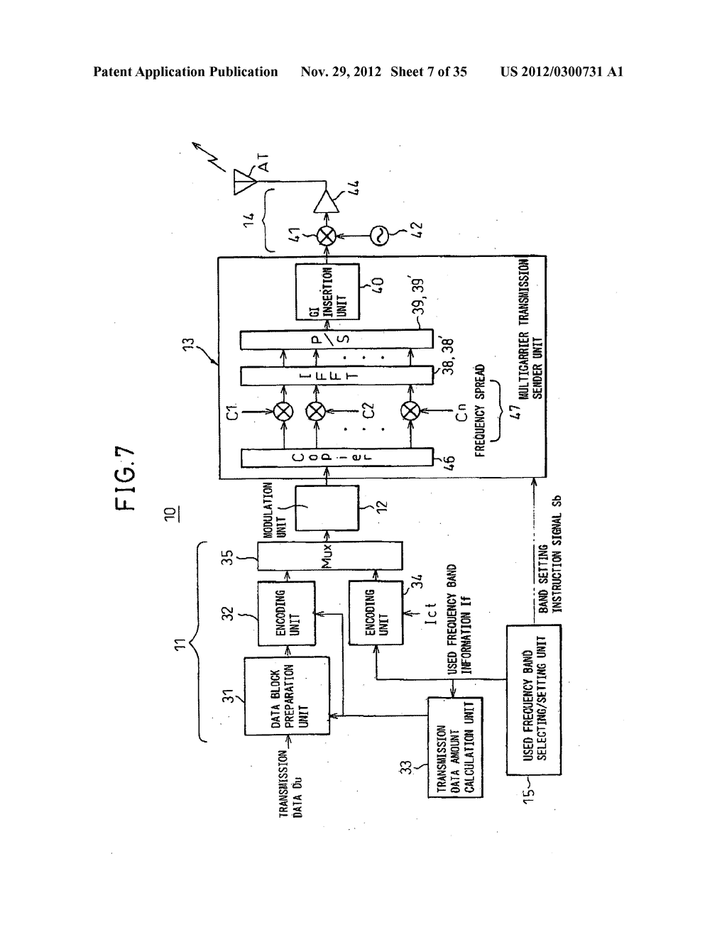 COMMUNICATIONS APPARATUS AND COMMUNICATIONS SYSTEM USING MULTICARRIER     TRANSMISSION MODE - diagram, schematic, and image 08