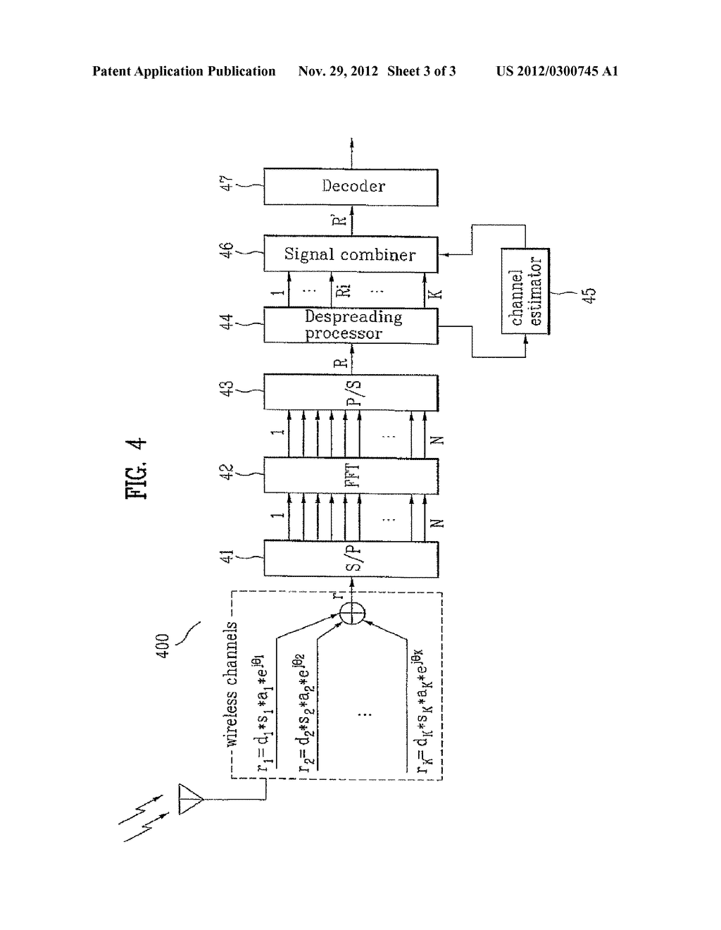 APPARATUS AND METHOD FOR RECEIVING SIGNALS IN MULTI-CARRIER MULTIPLE     ACCESS SYSTEMS - diagram, schematic, and image 04