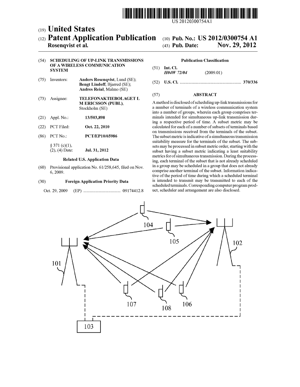 Scheduling of Up-Link Transmissions of a Wireless Communication System - diagram, schematic, and image 01