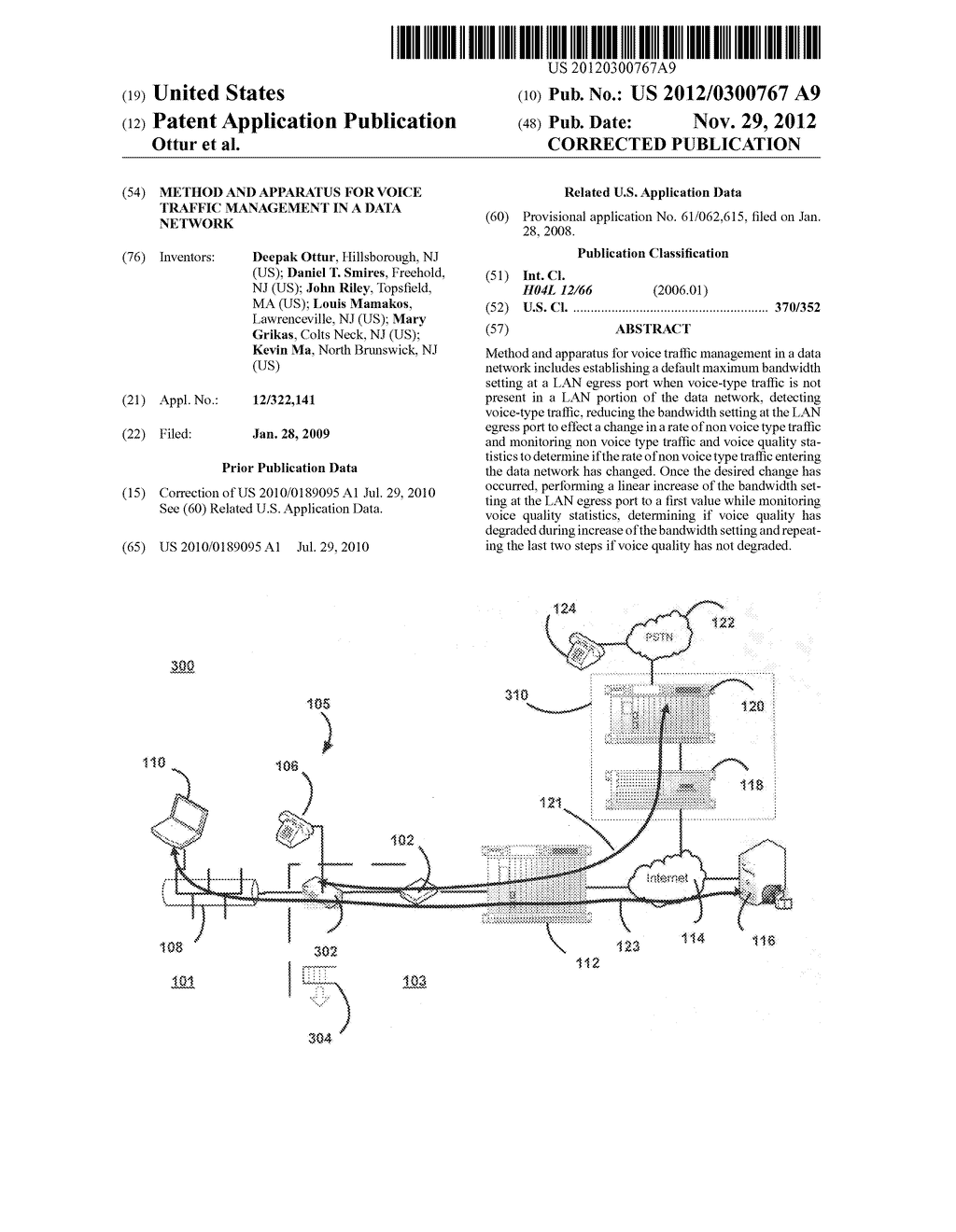 Method and apparatus for voice traffic management in a data network - diagram, schematic, and image 01