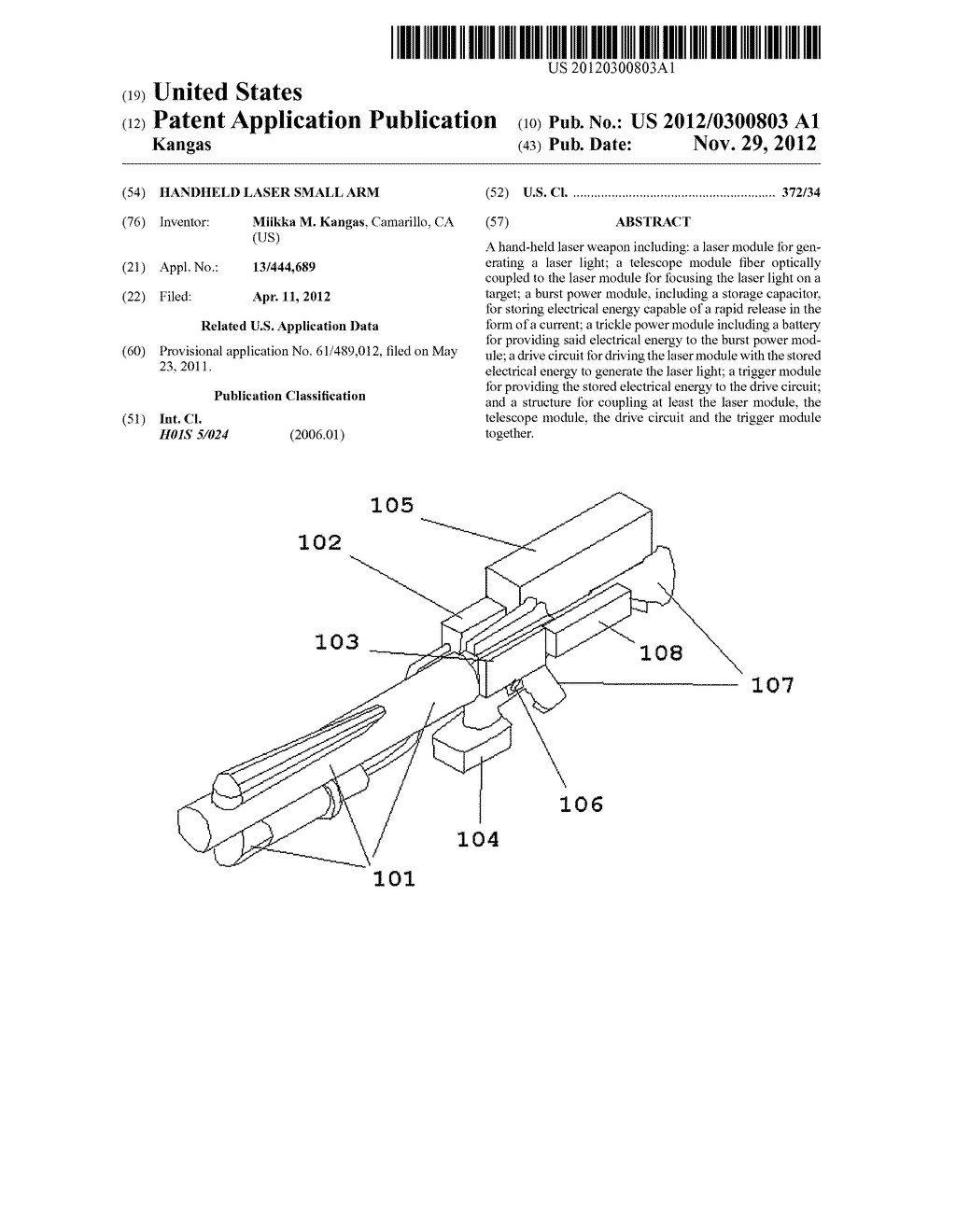 HANDHELD LASER SMALL ARM - diagram, schematic, and image 01