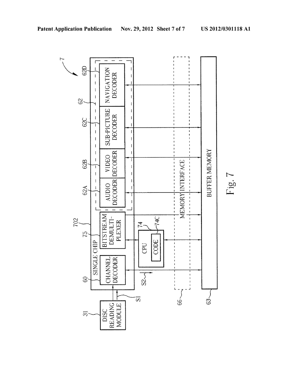 OPTICAL DISC PLAYER SYSTEM AND METHOD OF CONTROLLING A DECODING UNIT IN     THE OPTICAL DISC PLAYER SYSTEM TO READ ENCODED BITSTREAM DATA FROM A     BUFFER MEMORY - diagram, schematic, and image 08