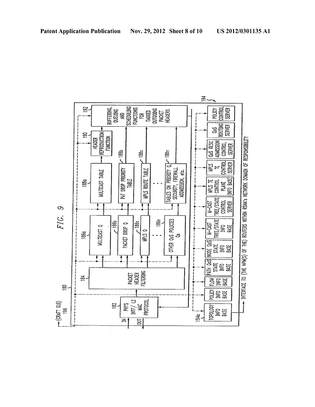 ROUTER HAVING DUAL PROPAGATION PATHS FOR PACKETS - diagram, schematic, and image 09