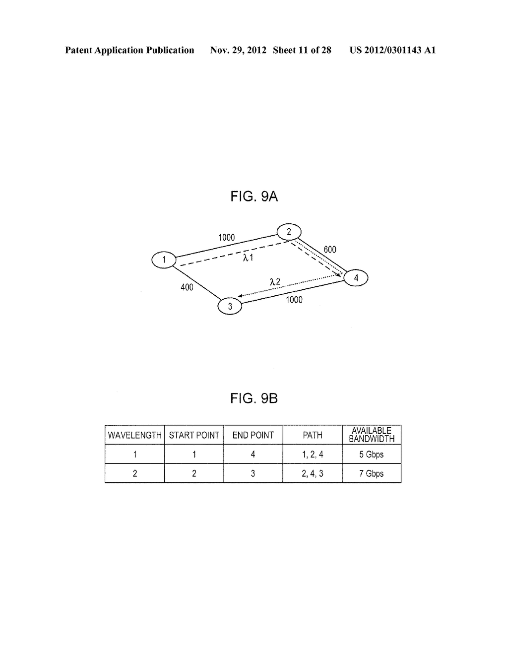 APPARATUS AND METHOD FOR SETTING AN OPTICAL PATH IN AN OPTICAL NETWORK - diagram, schematic, and image 12