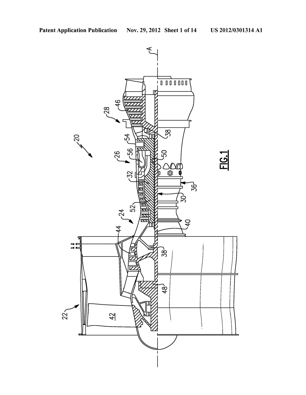 HYBRID ROTOR DISK ASSEMBLY WITH A CERAMIC MATRIX COMPOSITE AIRFOIL FOR A     GAS TURBINE ENGINE - diagram, schematic, and image 02