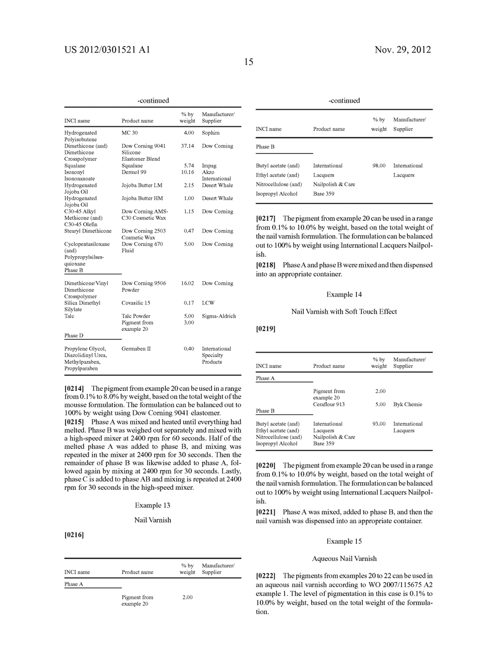 Cosmetic Formulations Comprising High Gloss Non-Metallic Silver-Colored     Pigments - diagram, schematic, and image 18