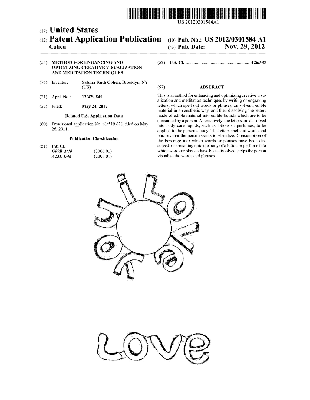 METHOD FOR ENHANCING AND OPTIMIZING CREATIVE VISUALIZATION AND MEDITATION     TECHNIQUES - diagram, schematic, and image 01