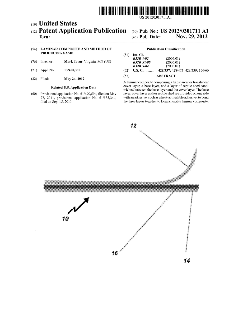 Laminar Composite and Method of Producing Same - diagram, schematic, and image 01
