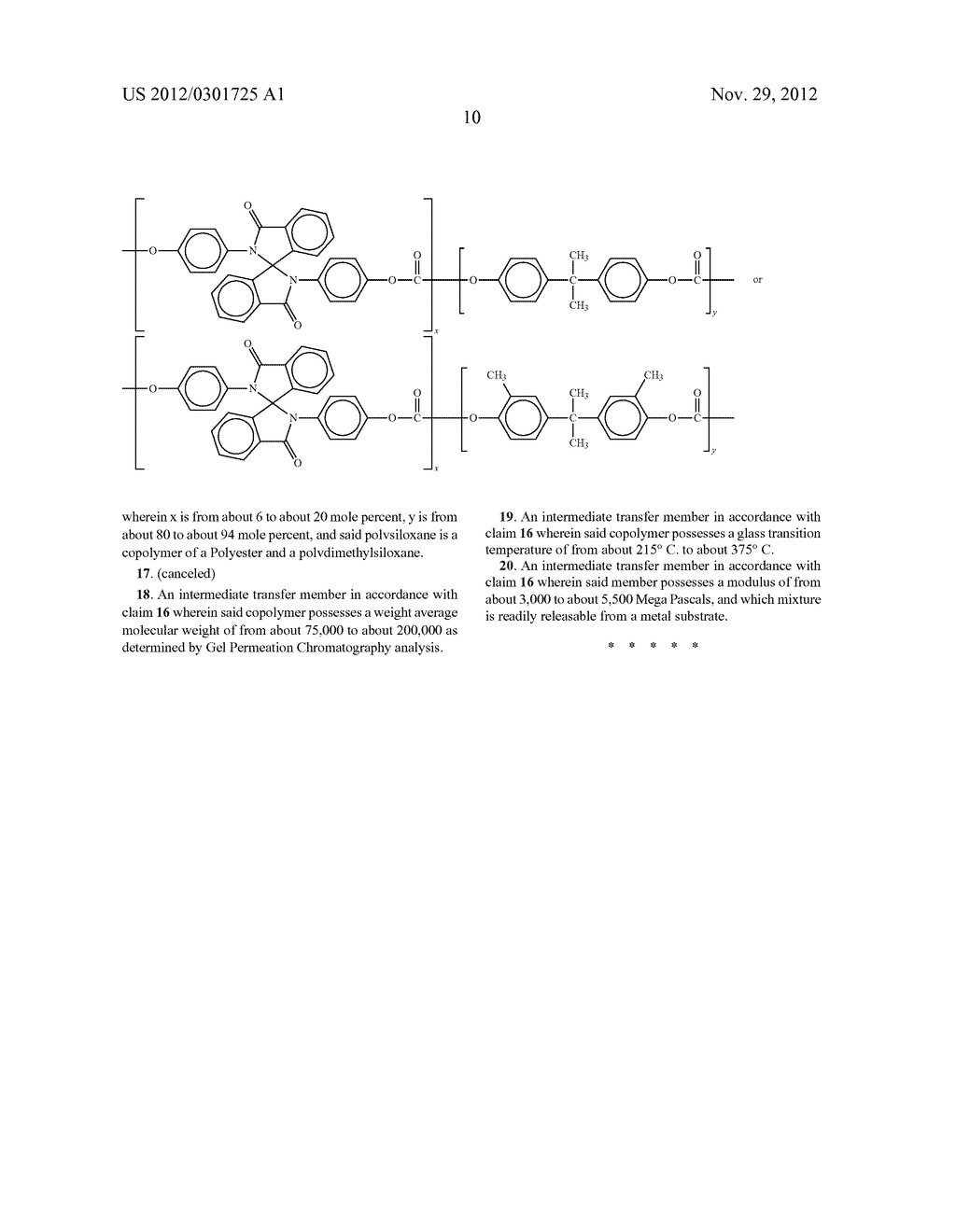 SPIRODILACTAM POLYCARBONATE INTERMEDIATE TRANSFER MEMBERS - diagram, schematic, and image 12