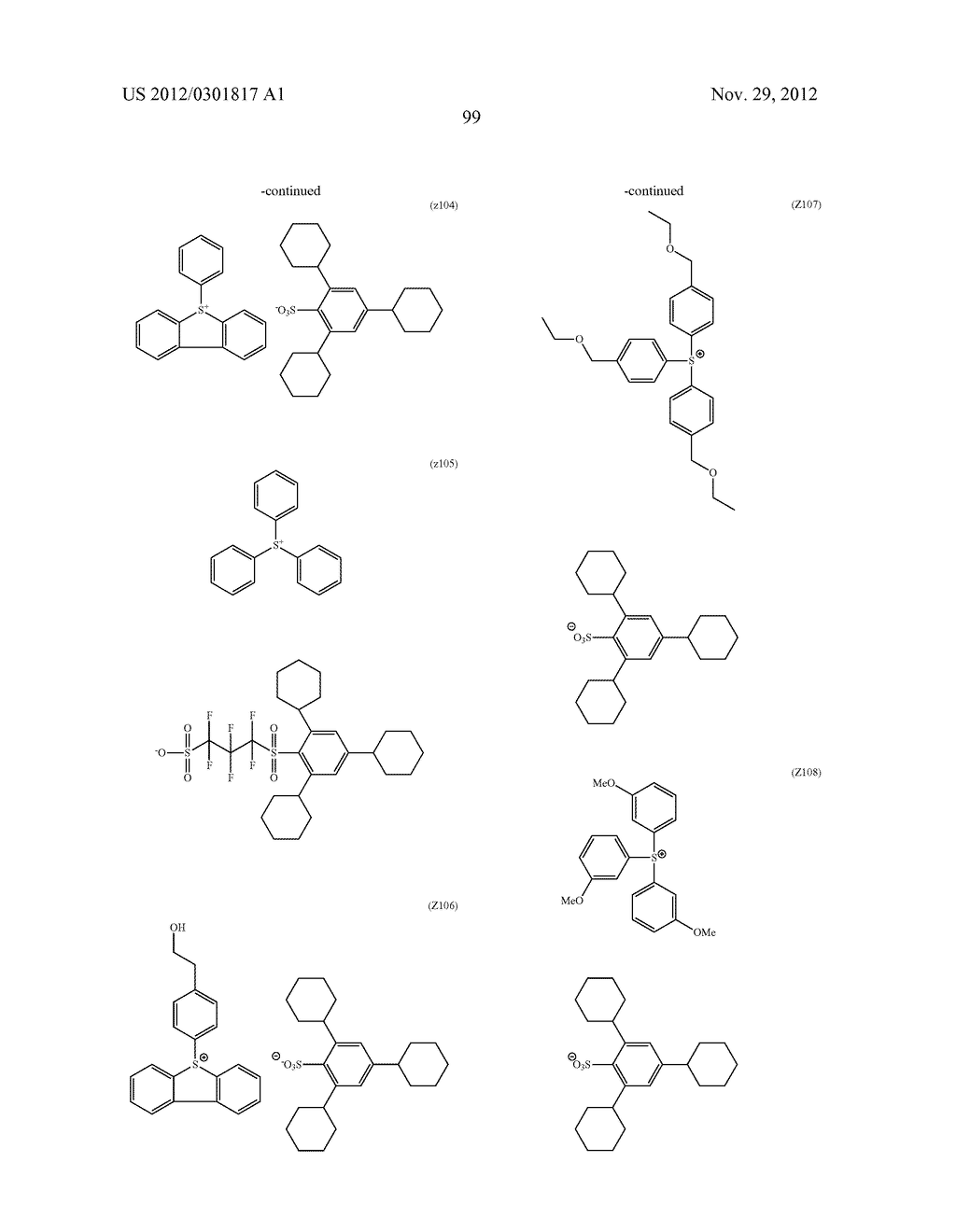 ACTINIC RAY-SENSITIVE OR RADIATION-SENSITIVE RESIN COMPOSITION, RESIST     FILM USING THE COMPOSITION AND PATTERN FORMING METHOD - diagram, schematic, and image 100