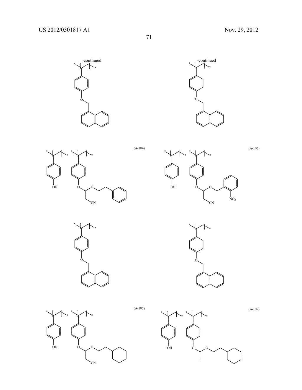 ACTINIC RAY-SENSITIVE OR RADIATION-SENSITIVE RESIN COMPOSITION, RESIST     FILM USING THE COMPOSITION AND PATTERN FORMING METHOD - diagram, schematic, and image 72