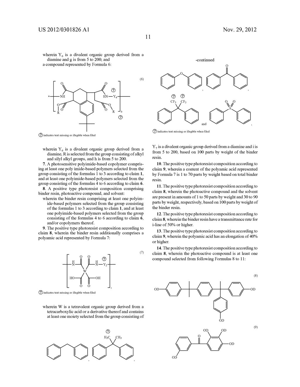 POLYIMIDE-BASED POLYMERS, COPOLYMERS THEREOF AND POSITIVE TYPE PHOTORESIST     COMPOSITIONS COMPRISING THE SAME - diagram, schematic, and image 14