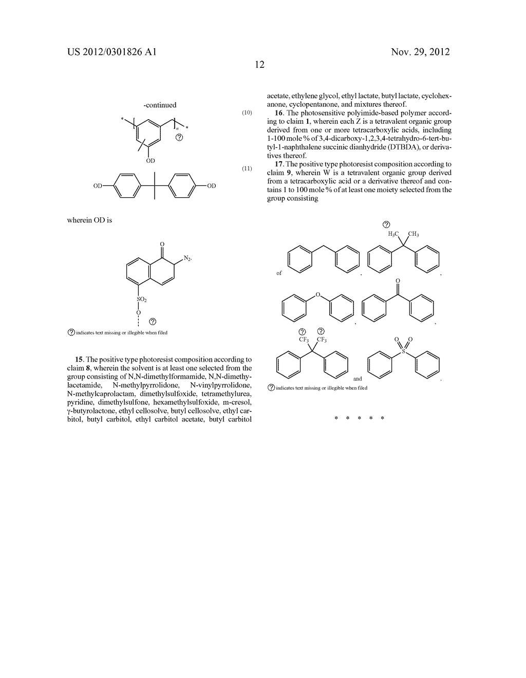 POLYIMIDE-BASED POLYMERS, COPOLYMERS THEREOF AND POSITIVE TYPE PHOTORESIST     COMPOSITIONS COMPRISING THE SAME - diagram, schematic, and image 15