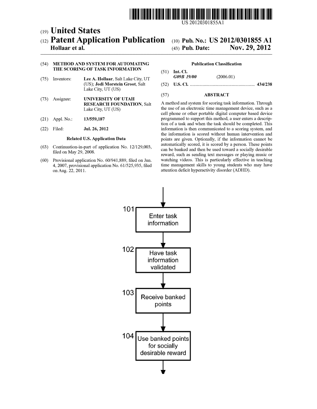 Method and System for Automating the Scoring of Task Information - diagram, schematic, and image 01