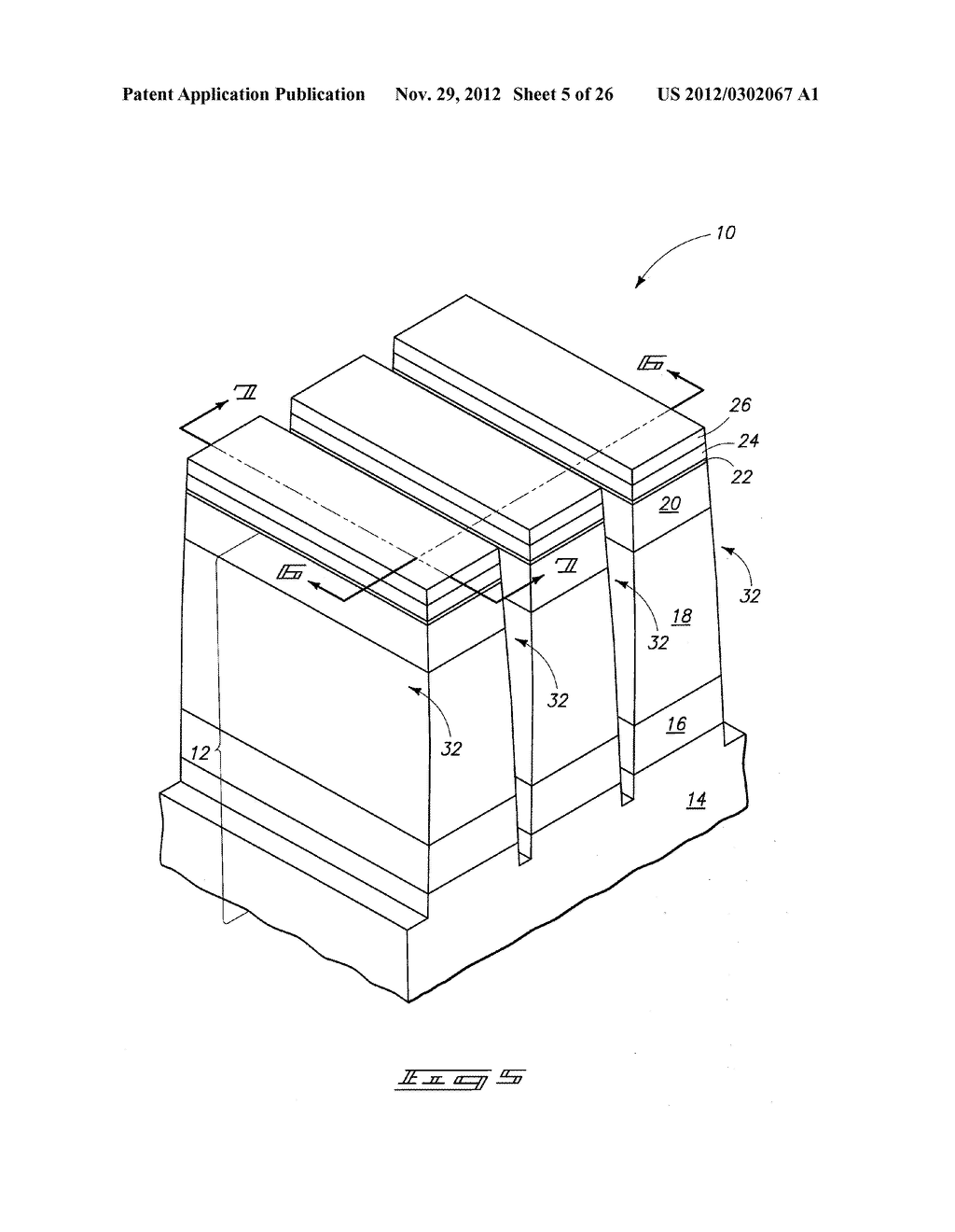 Methods of Etching Trenches into Silicon of a Semiconductor Substrate,     Methods of Forming Trench Isolation in Silicon of a Semiconductor     Substrate, and Methods of Forming a Plurality of Diodes - diagram, schematic, and image 06