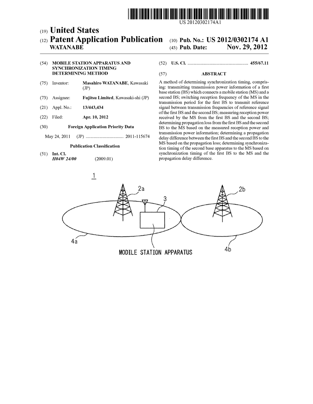 MOBILE STATION APPARATUS AND SYNCHRONIZATION TIMING DETERMINING METHOD - diagram, schematic, and image 01