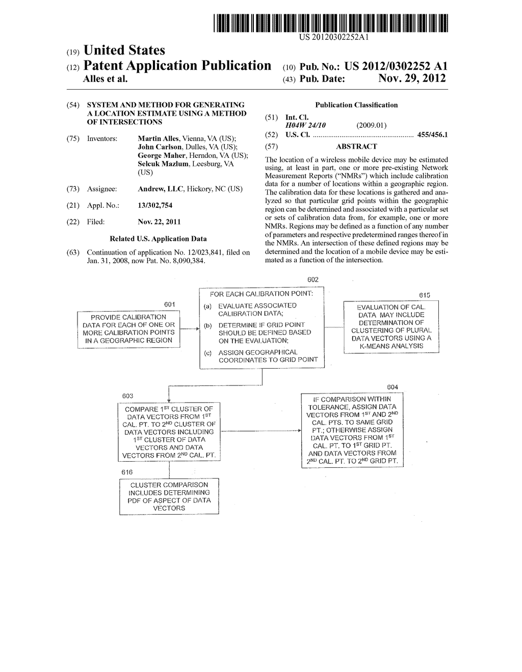 System and Method for Generating a Location Estimate Using A Method of     Intersections - diagram, schematic, and image 01