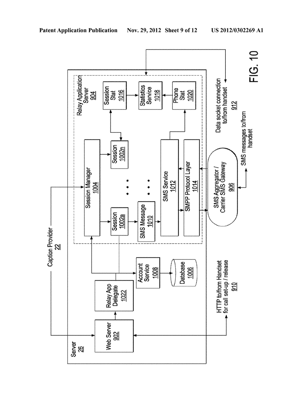 METHODS AND SYSTEMS FOR PROVIDING NEAR REAL TIME MESSAGING TO HEARING     IMPAIRED USER DURING TELEPHONE CALLS - diagram, schematic, and image 10