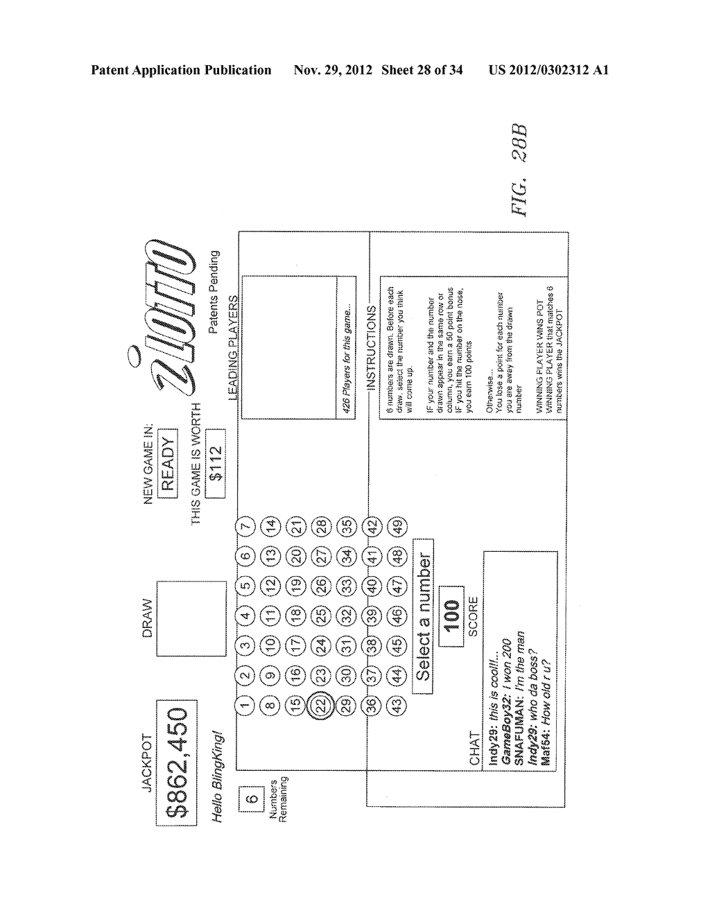 METHODS AND APPARATUS FOR ENHANCED INTERACTIVE GAME PLAY IN LOTTERY AND     GAMING ENVIRONMENTS - diagram, schematic, and image 29