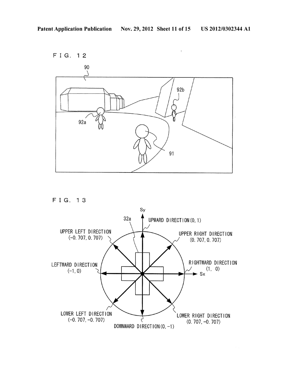 DIRECTION CONTROL SYSTEM, DIRECTION CONTROL APPARATUS, STORAGE MEDIUM     HAVING DIRECTION CONTROL PROGRAM STORED THEREIN, AND DIRECTION CONTROL     METHOD - diagram, schematic, and image 12