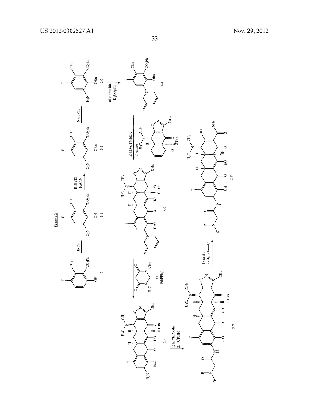 C7-Fluoro Substituted Tetracycline Compounds - diagram, schematic, and image 34