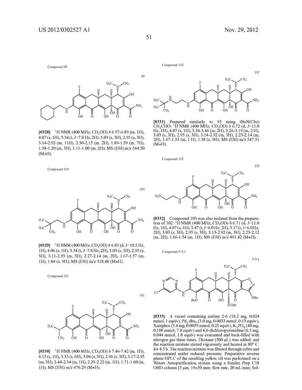 C7-Fluoro Substituted Tetracycline Compounds - diagram, schematic, and image 52