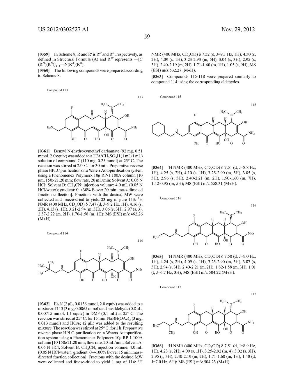 C7-Fluoro Substituted Tetracycline Compounds - diagram, schematic, and image 60