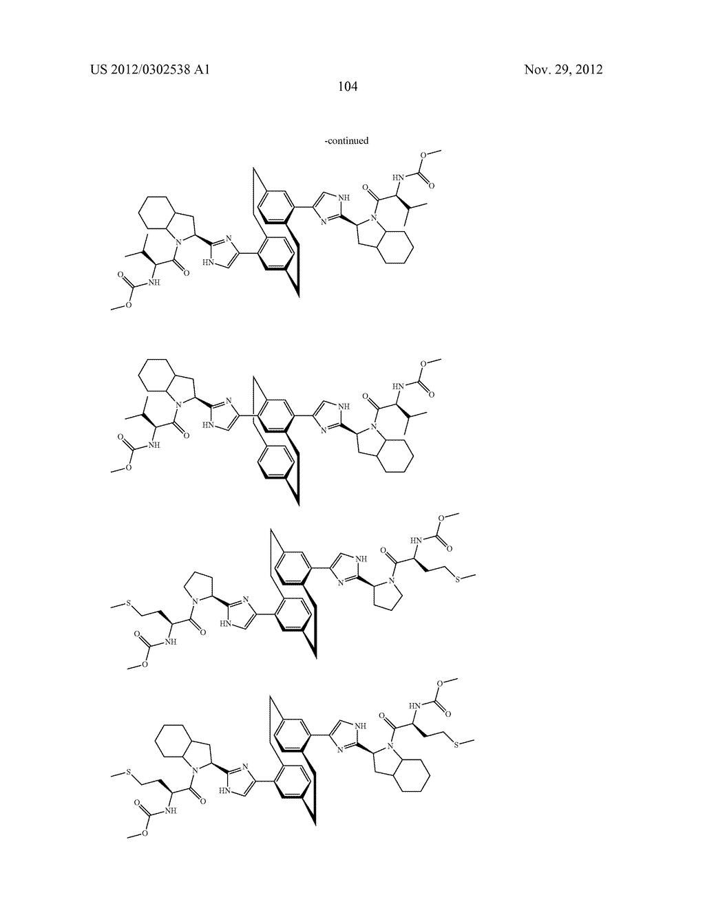 SUBSITUTED ALIPHANES, CYCLOPHANES, HETERAPHANES, HETEROPHANES,     HETERO-HETERAPHANES AND METALLOCENES USEFUL FOR TREATING HCV INFECTIONS - diagram, schematic, and image 105