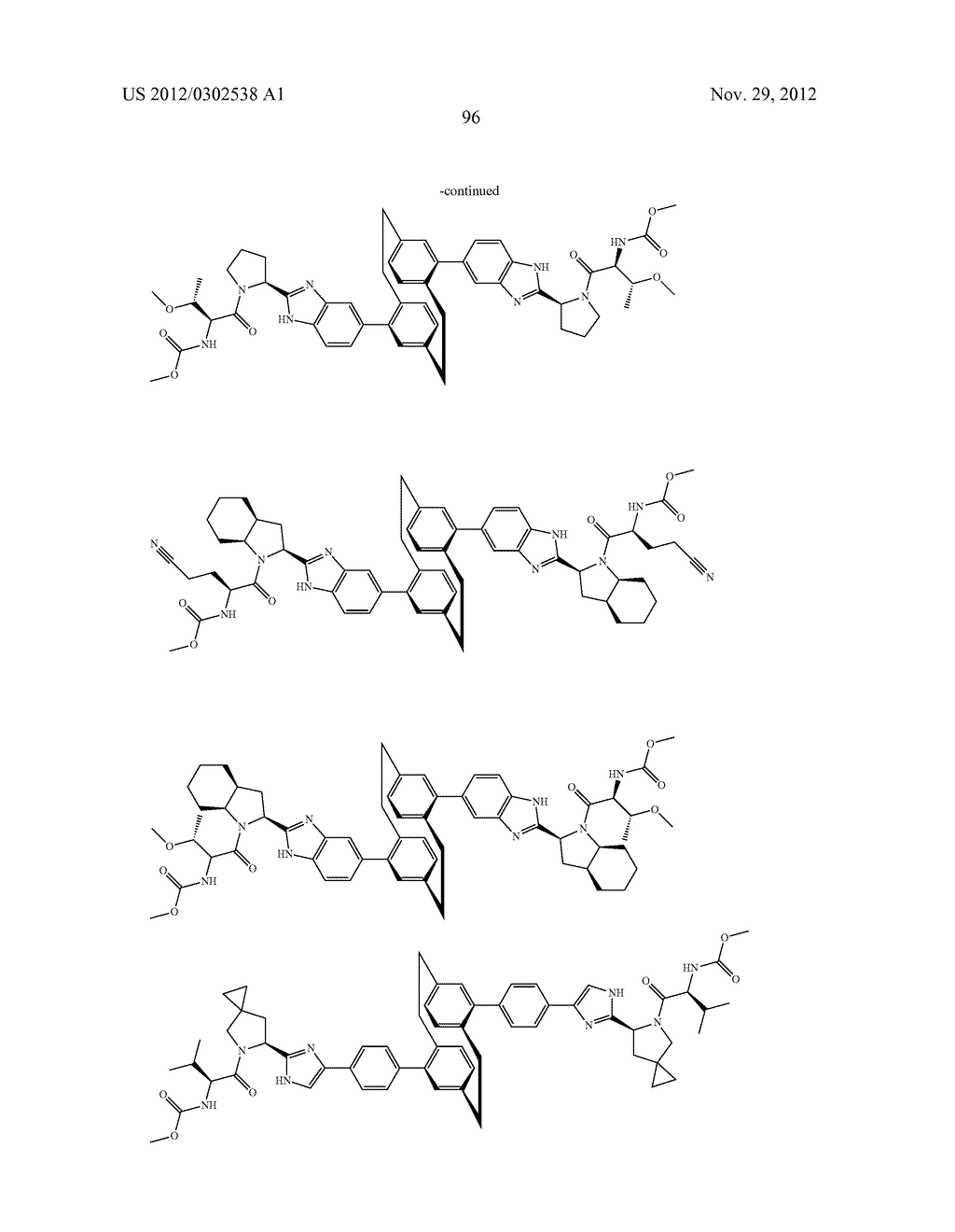 SUBSITUTED ALIPHANES, CYCLOPHANES, HETERAPHANES, HETEROPHANES,     HETERO-HETERAPHANES AND METALLOCENES USEFUL FOR TREATING HCV INFECTIONS - diagram, schematic, and image 97