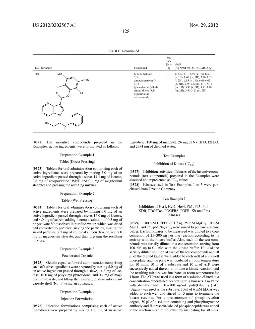 BICYCLIC HETEROARYL DERIVATIVES HAVING INHIBITORY ACTIVITY FOR PROTEIN     KINASE - diagram, schematic, and image 129