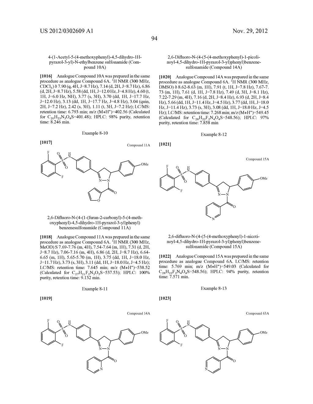 Pyrazolines for the Modulation of PKM2 - diagram, schematic, and image 112