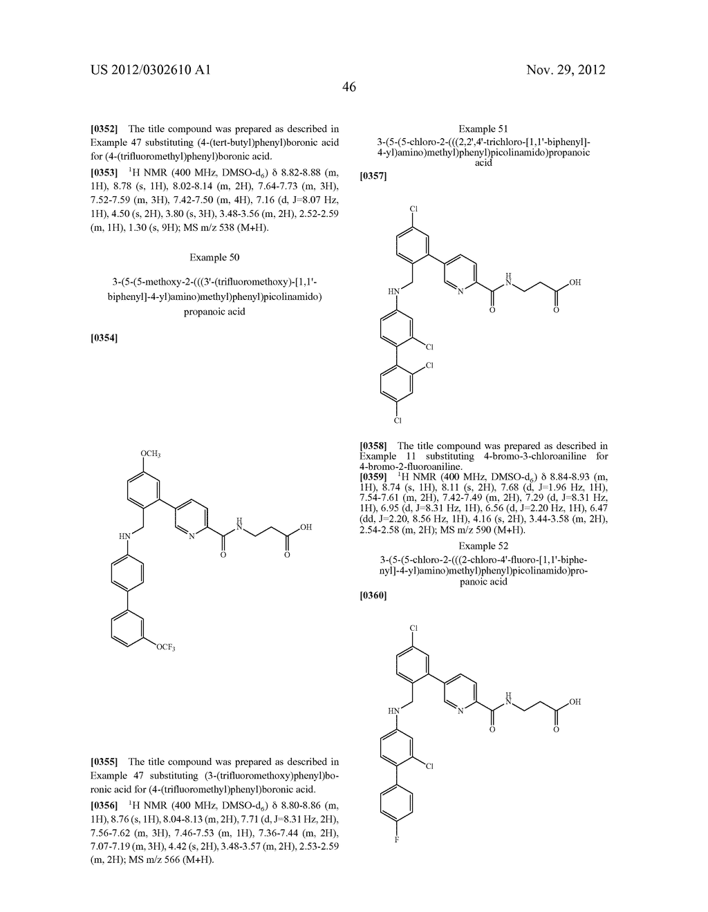 PICOLINAMIDO-PROPANOIC ACID DERIVATIVES USEFUL AS GLUCAGON RECEPTOR     ANTAGONISTS - diagram, schematic, and image 47