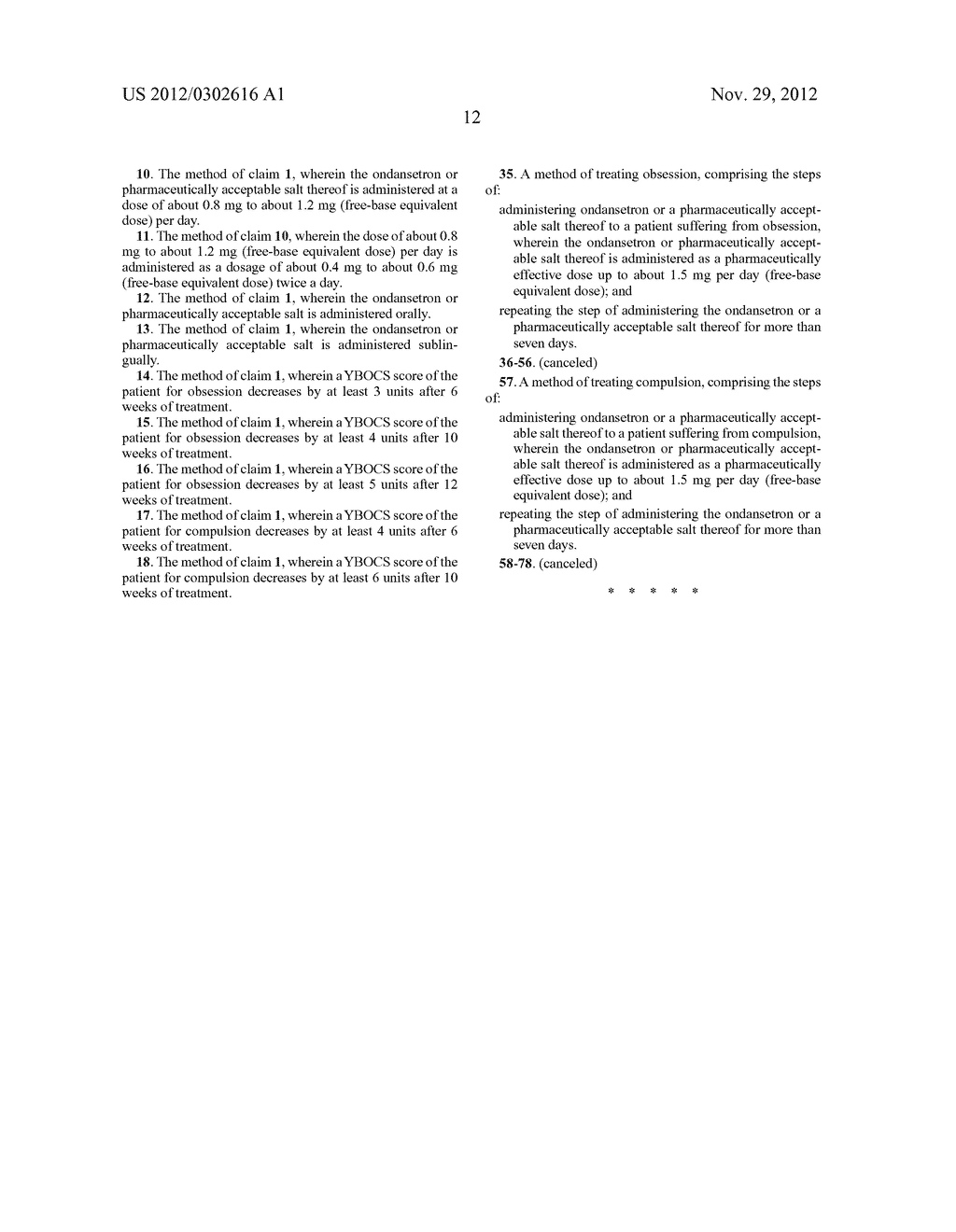 METHOD OF TREATMENT OF OBSESSIVE COMPULSIVE DISORDER WITH ONDANSETRON - diagram, schematic, and image 26