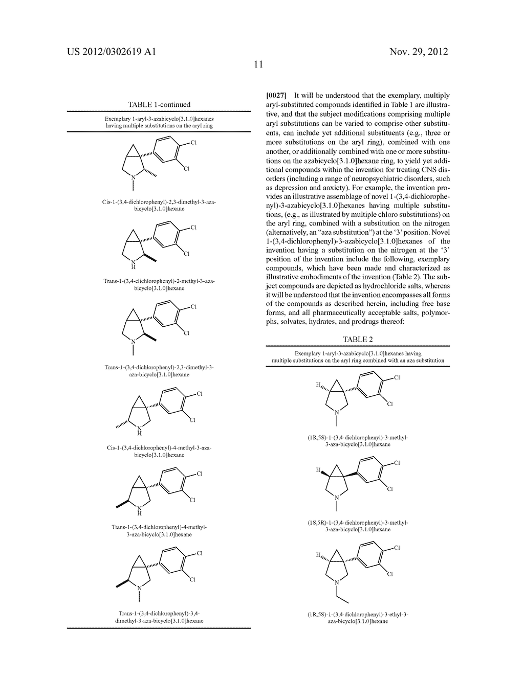 Novel 1-aryl-3-Azabicyclo[3.1.0]Hexanes: Preparation And Use To Treat     Neuropsychiatric Disorders - diagram, schematic, and image 12