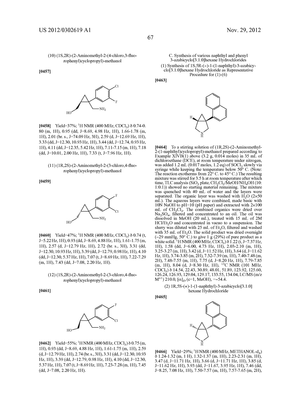 Novel 1-aryl-3-Azabicyclo[3.1.0]Hexanes: Preparation And Use To Treat     Neuropsychiatric Disorders - diagram, schematic, and image 68