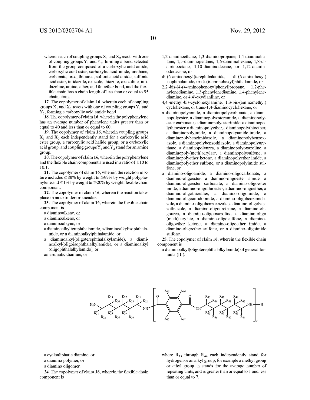 COPOLYMER COMPOSED OF A POLYPHENYLENE AND A FLEXIBLE CHAIN COMPONENT - diagram, schematic, and image 13