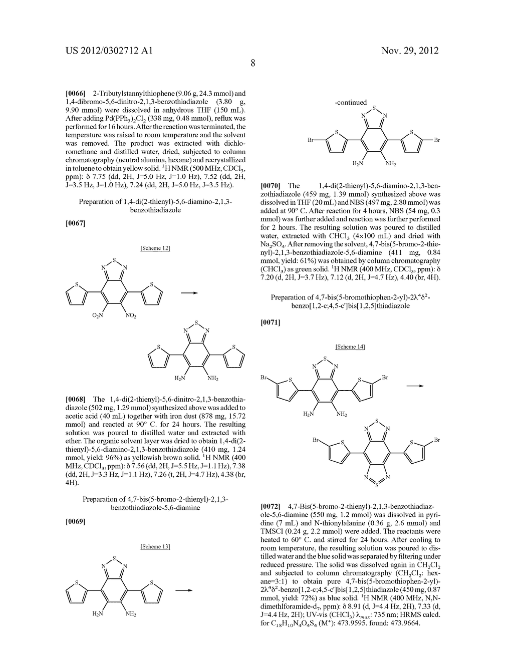 BENZOBIS(THIADIAZOLE)-BASED ALTERNATING COPOLYMER AND PREPARATION THEREOF - diagram, schematic, and image 12