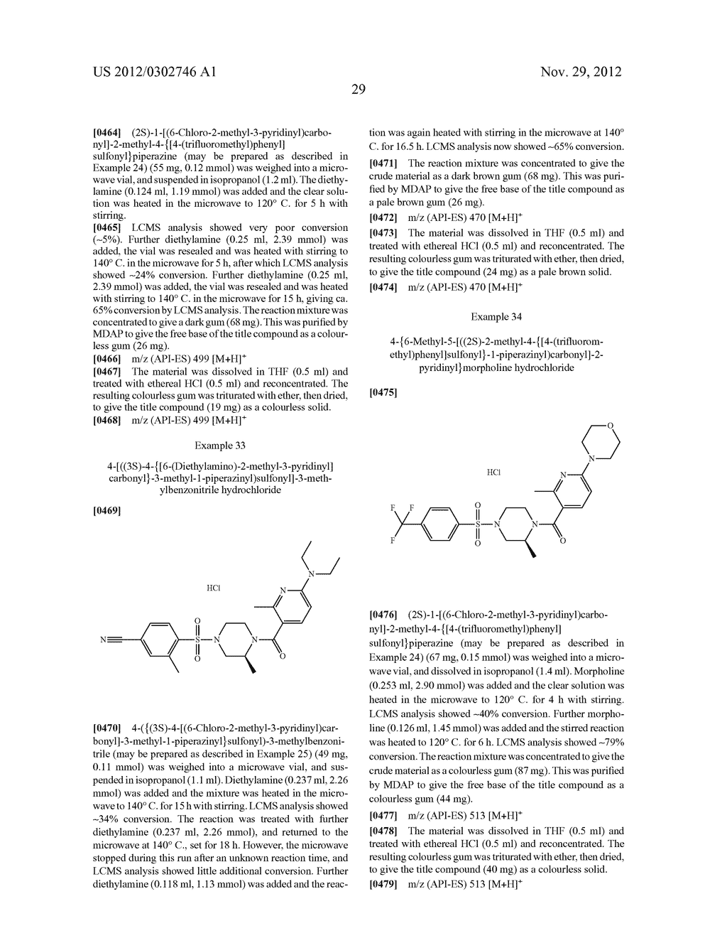 3-PYRIDYLCARBONYL-PIPERAZINYLSULFONYL DERIVATIVES - diagram, schematic, and image 30