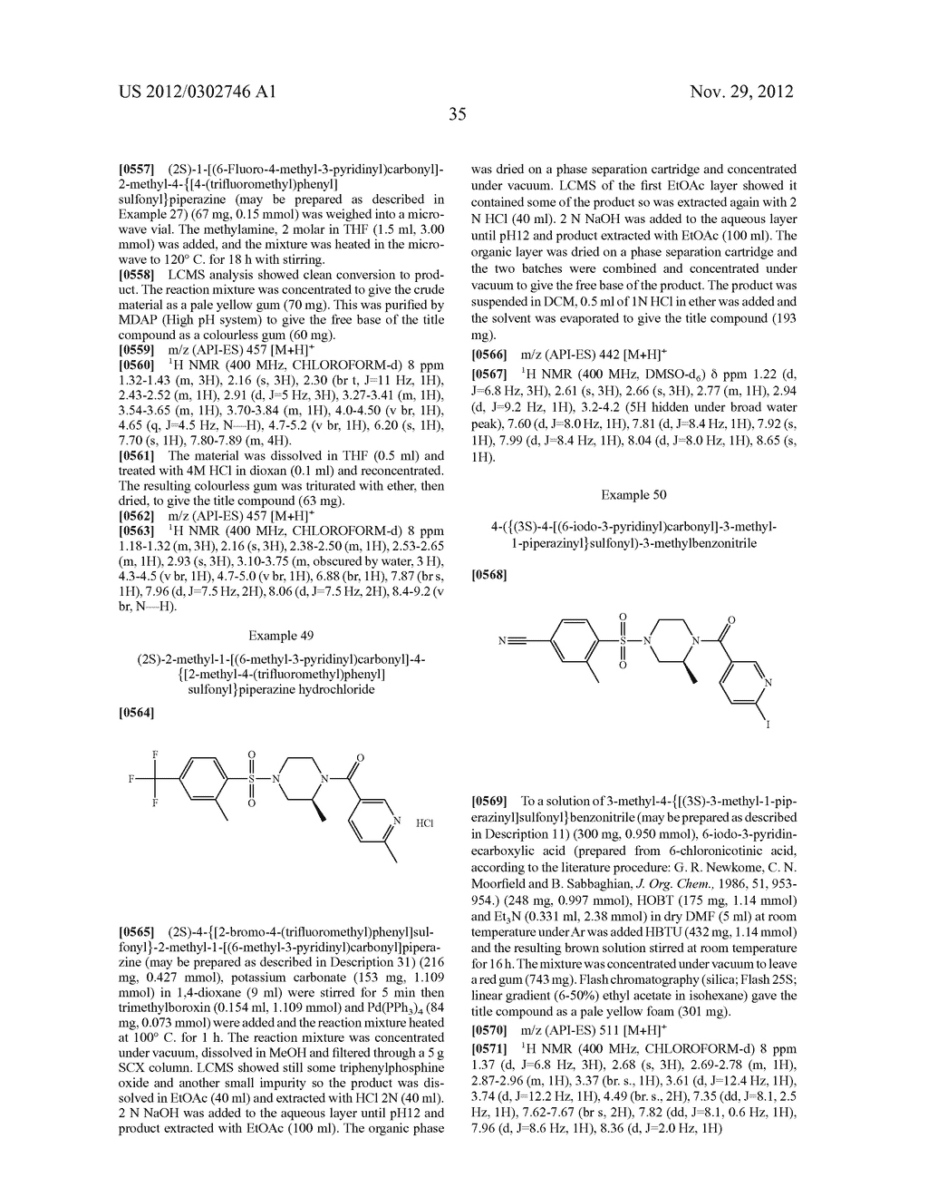 3-PYRIDYLCARBONYL-PIPERAZINYLSULFONYL DERIVATIVES - diagram, schematic, and image 36