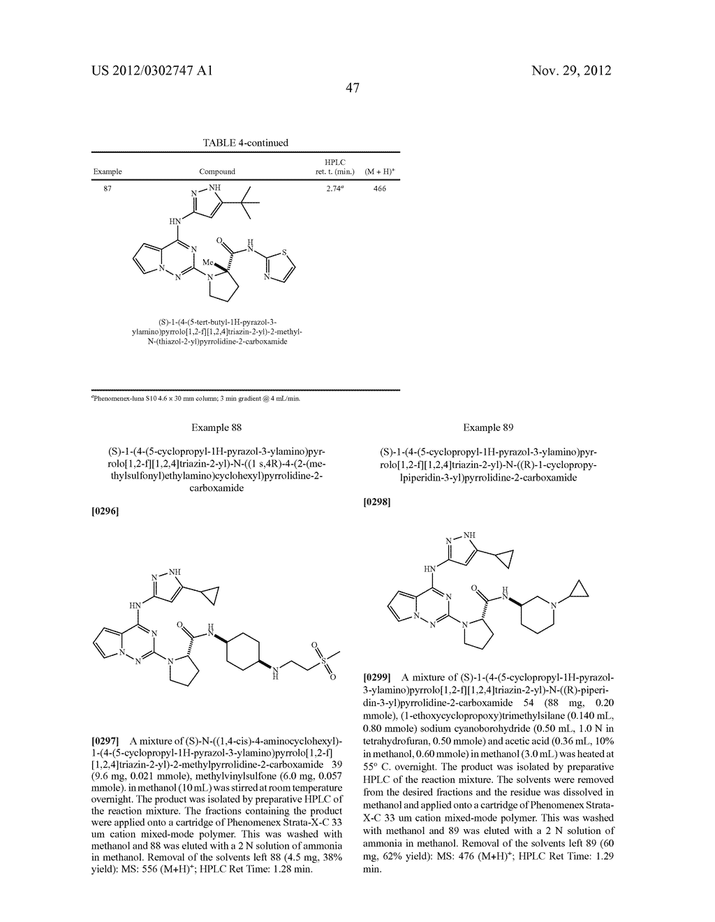 PYRROLOTRIAZINE KINASE INHIBITORS - diagram, schematic, and image 48