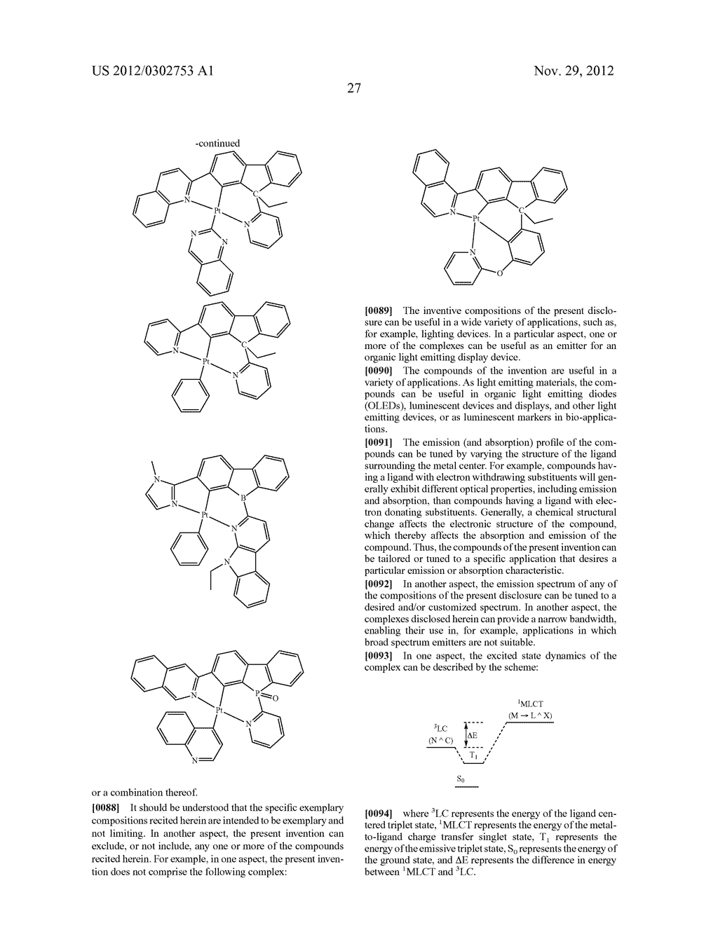 SYNTHESIS OF PLATINUM AND PALLADIUM COMPLEXES AS NARROW-BAND     PHOSPHORESCENT EMITTERS FOR FULL COLOR DISPLAYS - diagram, schematic, and image 30