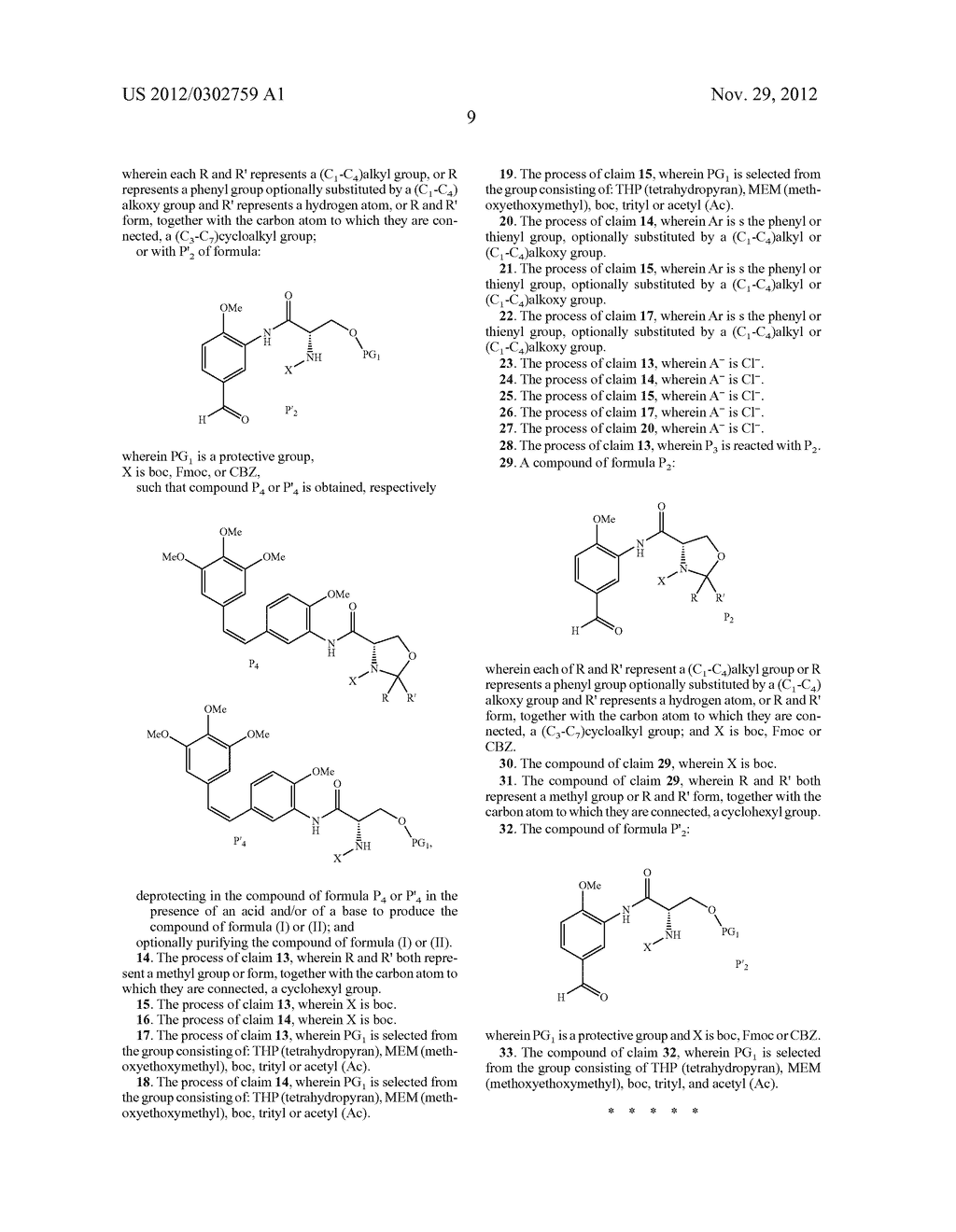 COMBRETASTATIN DERIVATIVE PREPARATION METHOD - diagram, schematic, and image 10