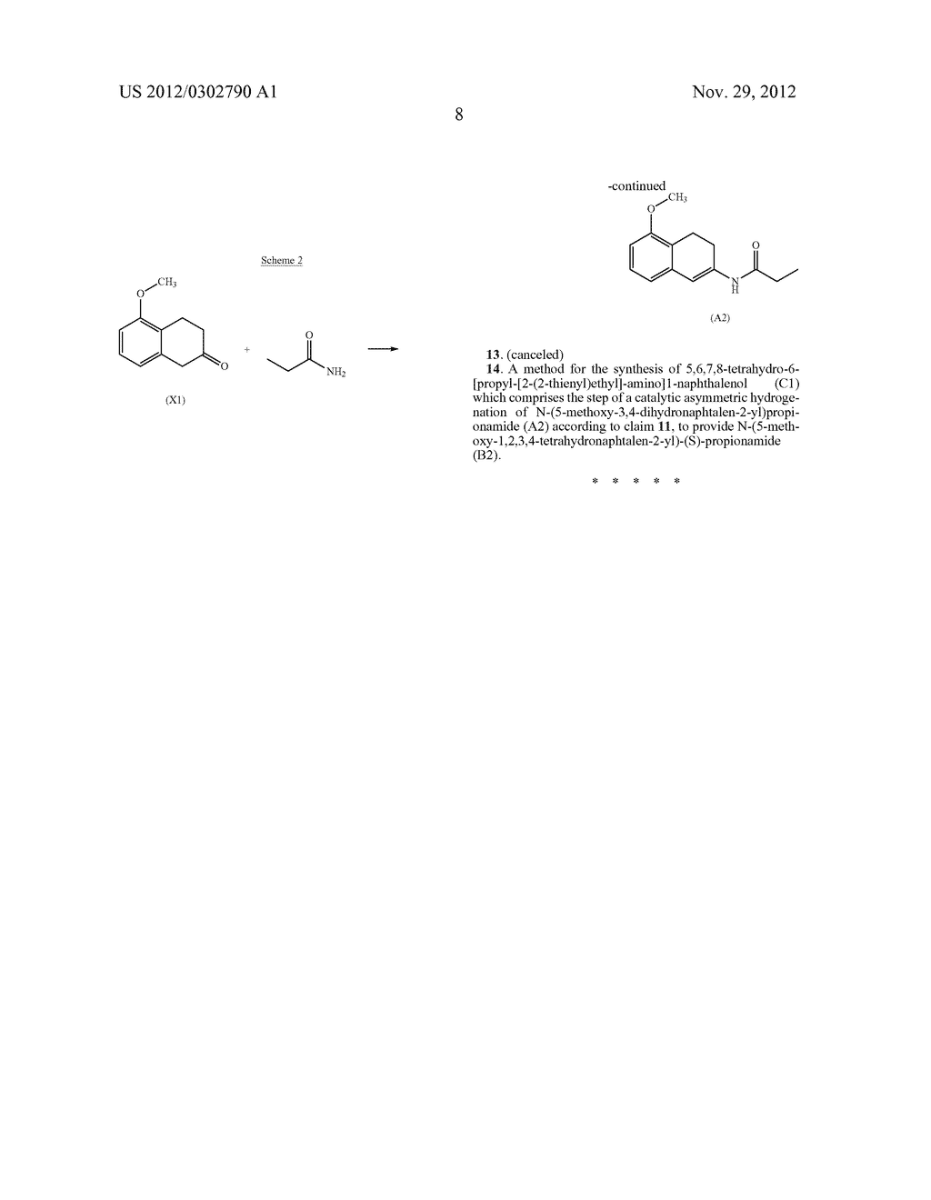 Novel Process for the Preparation of Nitrogen Substituted Aminotetralins     Derivatives - diagram, schematic, and image 09