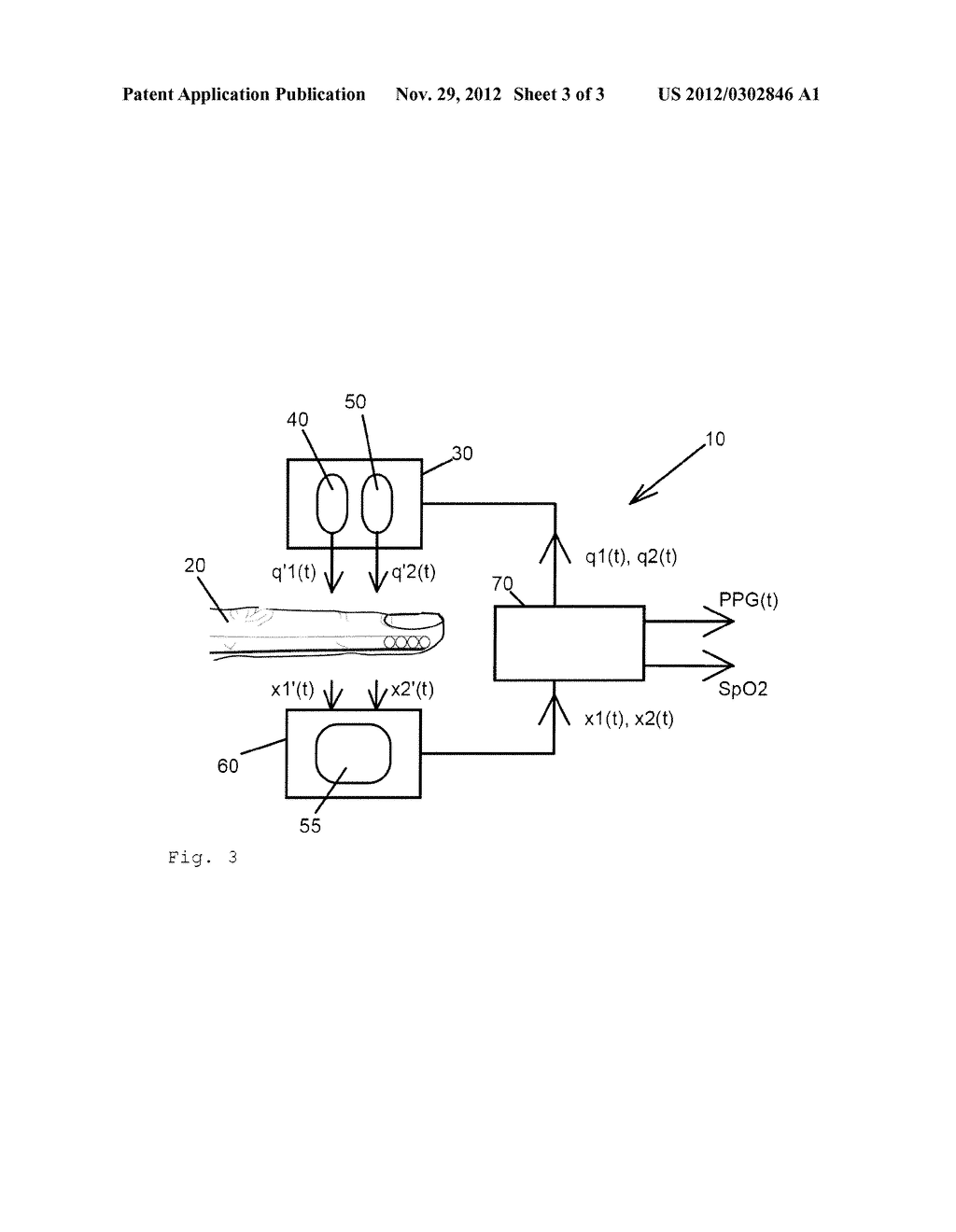 METHOD AND MEASURING INSTRUMENT FOR MEASURING THE OXYGEN SATURATION IN THE     BLOOD - diagram, schematic, and image 04